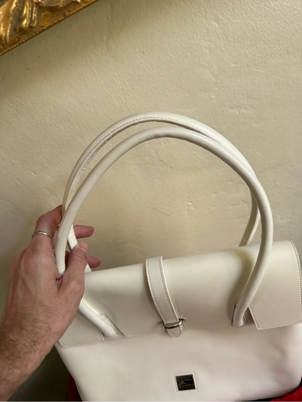 Dooney & Bourke Parasole 90s white leather handbag